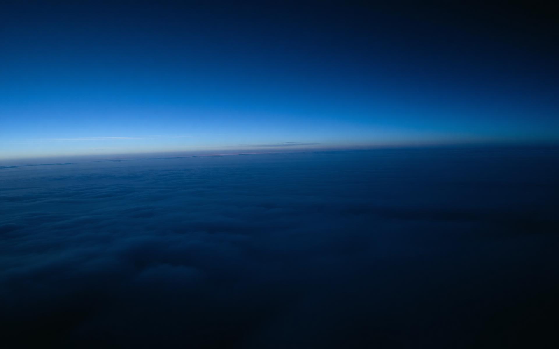 Atmospheric cloudscape above the horizon